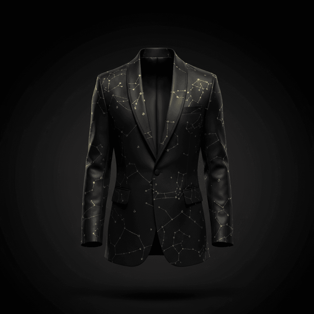 Onyx Silk Smoking Jacket Special