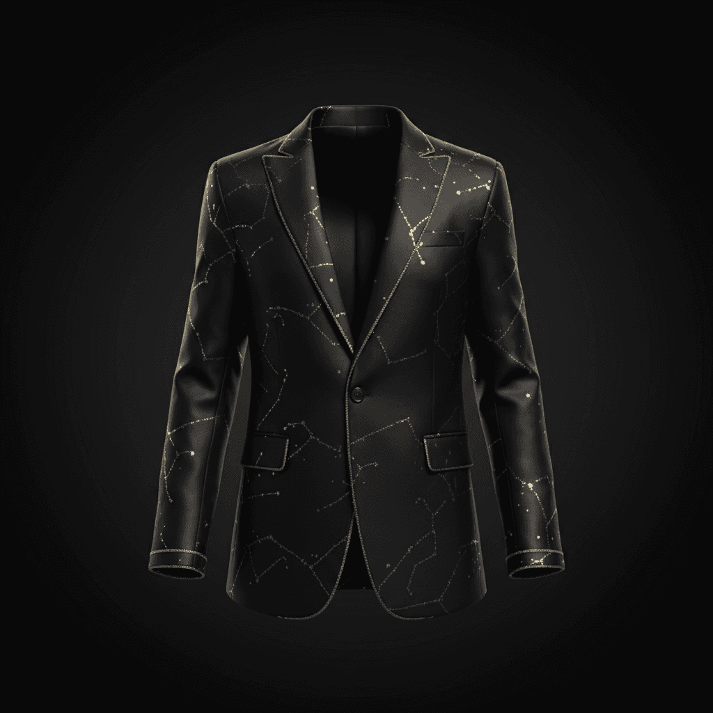 Onyx Silk Smoking Jacket Limited