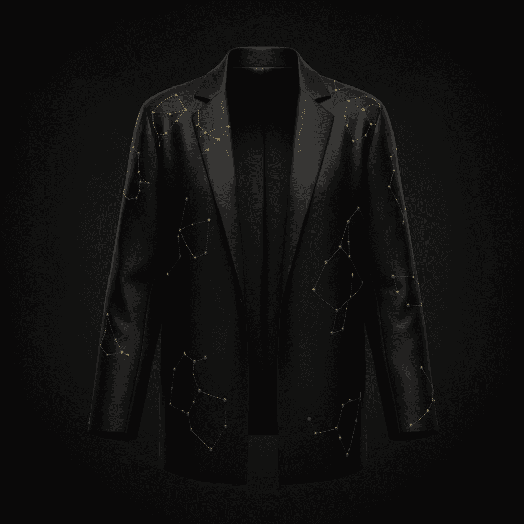 Onyx Silk Smoking Jacket Special