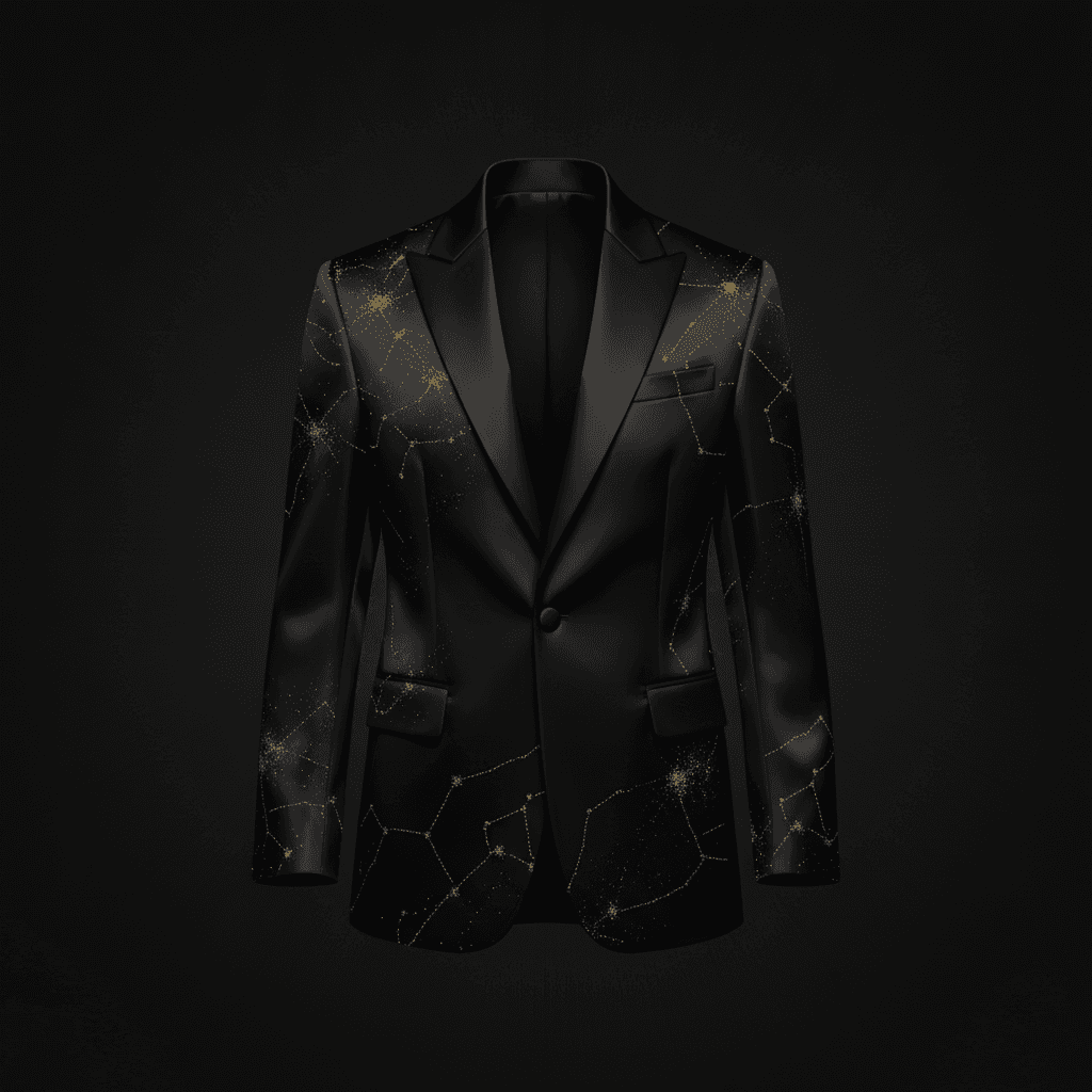 Onyx Silk Smoking Jacket Special