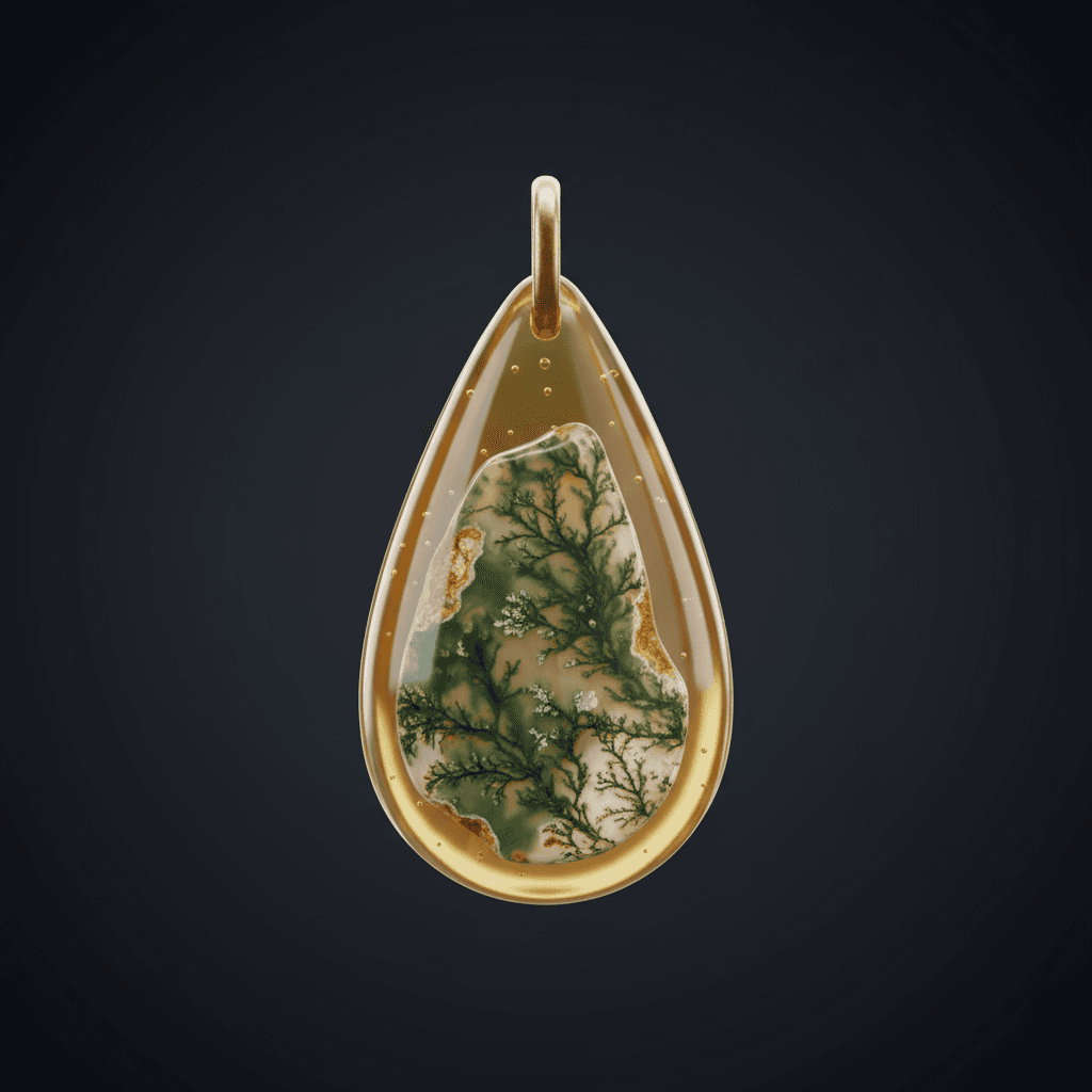Moss Agate Pendant MkII