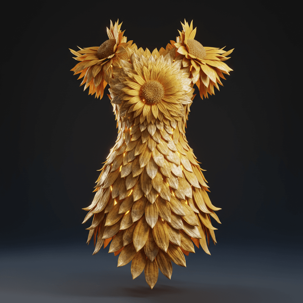 Sunflower Field Tunic Redux